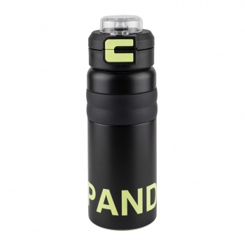 Garrafa Térmica Inox 600 ml Sanpanda Preto luva com 1