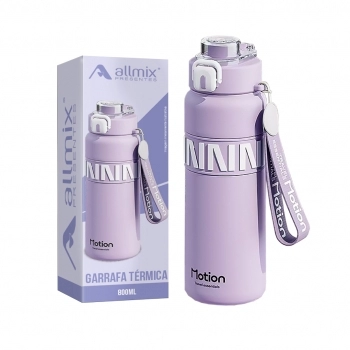 Garrafa térmica inox Fit 800 ml luva com 1 - Roxo