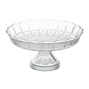 Fruteira Redonda com Pé de Vidro Ster 30 cm luva com 1