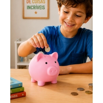 Cofre vinil Pig 12 cm - Rosa Luva com 1