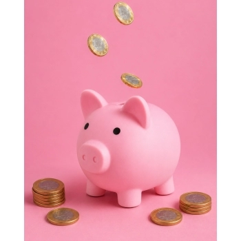 Cofre Vinil Pig 8 cm Rosa luva com 1