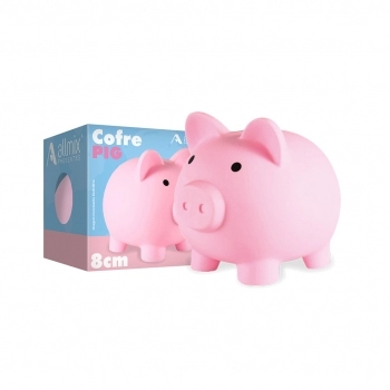 Cofre Vinil Pig 8 cm Rosa luva com 1