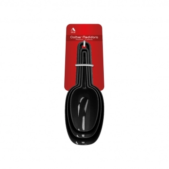 Conjunto de Colher Medidora Plástico Multiuso 3 Peças Solapa com 1