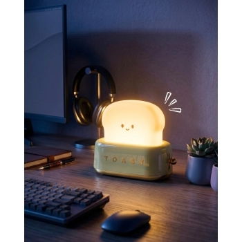 Luminária de mesa LED USB Toast 10 cm Verde luva com 1