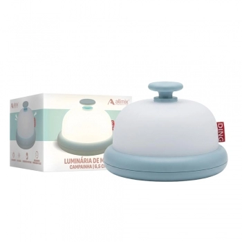 Luminária de Mesa Campainha 6,5 cm Azul luva com 1