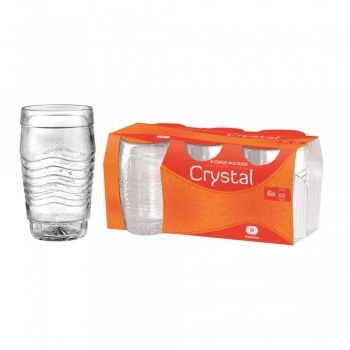 COPO MULTIUSO CRYSTAL 280 ML LUVA COM 6