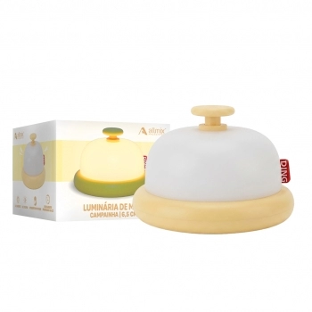 Luminária de mesa Campainha 6,5 cm Amarelo luva com 1