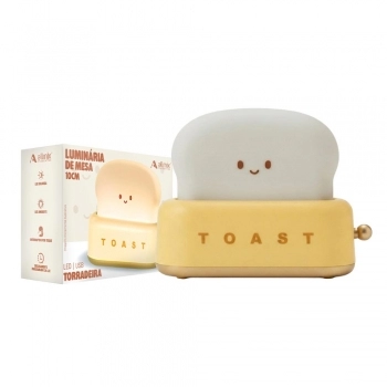 Luminária de mesa LED USB Toast 10 cm Amarelo luva com 1