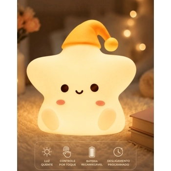 Luminária de mesa LED USB Star 14,5 cm luva com 1