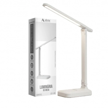Luminária de mesa LED USB touch dobrável 18 cm Branca luva com 1
