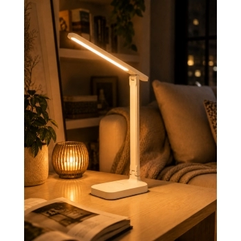 Luminária de mesa LED USB touch dobrável 18 cm Branca luva com 1