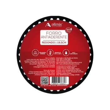 Utensílio Forro Antiaderente Silicone Preto 19,5 cm