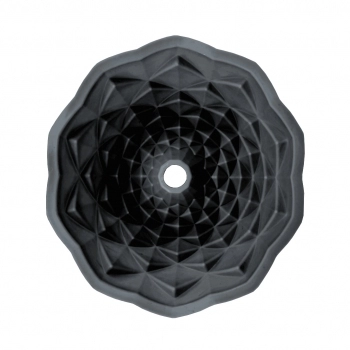 Utensílio Forma Redonda Bolo Vulcão Silicone Preto 23 cm
