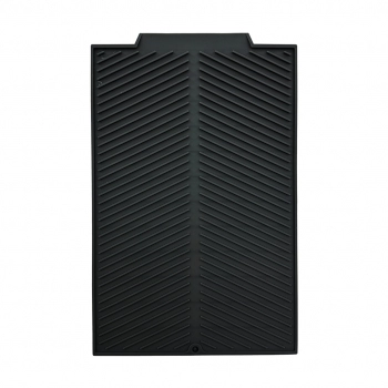 Utensílio Tapete Escorredor Silicone Preto 39 x 25 cm
