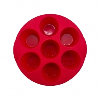 Utensílio Forma Cupcake Silicone Vermelho 21,5 cm