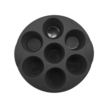 Utensílio Forma Cupcake Silicone Preto 21,5 cm