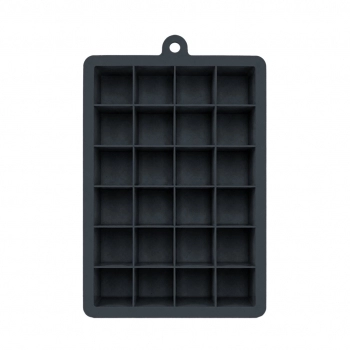Utensílio Forma de Gelo Silicone 24 Cubos Médio Preto