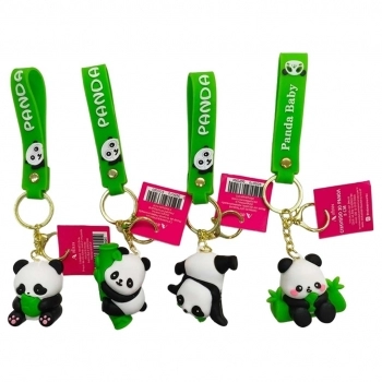 Chaveiro 3D Panda 5 cm Sortido
