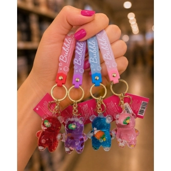 Chaveiro 3D Bubble Urso 5 cm Sortido