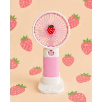 Mini Ventilador Portátil frutas USB 15 cm Morango luva com 1