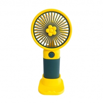 Mini Ventilador Portátil flor USB 15 cm Amarela luva com 1