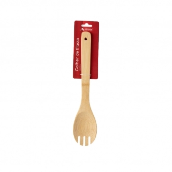 Utensílio Colher de Massa de Bambu 30 x 6 x 0,75 cm