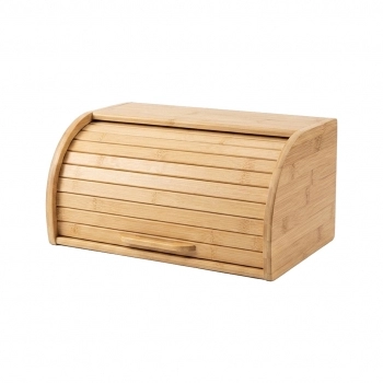 Porta Pão com Tampa Retrátil de Bambu 40 x 27 x 17,3 cm