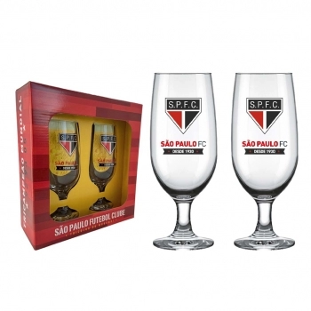 TACA CERVEJA FLORIPA 300 ML SAO PAULO LUVA COM 2
