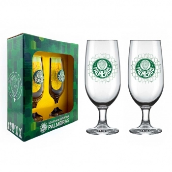 TACA CERVEJA FLORIPA 300 ML PALMEIRAS LUVA COM 2