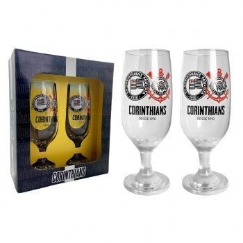 TACA CERVEJA FLORIPA 300 ML CORINTHIANS LUVA COM 2