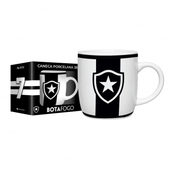 Caneca porcelana City 380 ml Times Botafogo luva com 1
