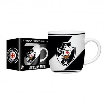 Caneca Porcelana City 380 ml Times Vasco luva com 1