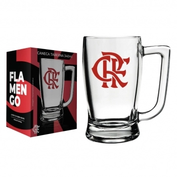 CANECA CERVEJA TABERNA 340 ML FLAMENGO NA LUVA