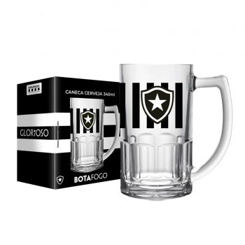Caneca de Vidro Cerveja 340 ml Botafogo – Luva com 1