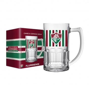 Caneca de Vidro Cerveja 340 ml Fluminense – Luva com 1