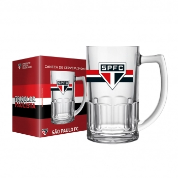 Caneca de Vidro Cerveja 340 ml São Paulo – Luva com 1