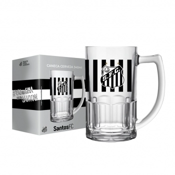 Caneca de Vidro Cerveja 340 ml Santos – Luva com 1