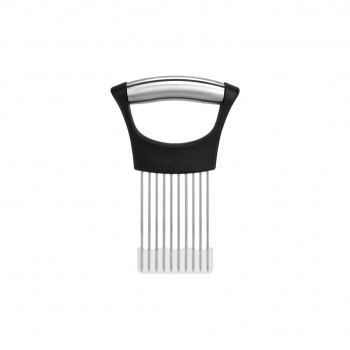 Garfo Suporte Alça Fatiador Cortador de Cebola e Vegetais Inox Blister com 1