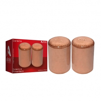 Conjunto Sal e Pimenta Cerâmica Serena com 2 – Pêssego