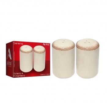 Conjunto Sal e Pimenta Cerâmica Serena com 2 – Areia