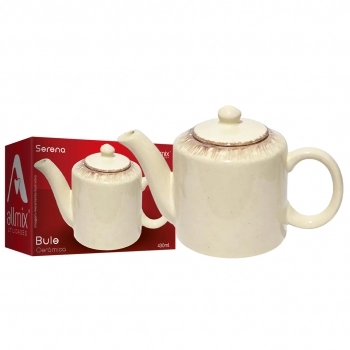 Bule Cerâmica Serena 430 ml Luva com 1 – Areia