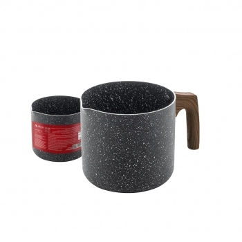 Leiteira de Alumínio com Revestimento Cerâmico 2 mm Madrid 14 x 12 cm – Preta