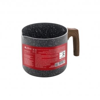 Leiteira de Alumínio com Revestimento Cerâmico 2 mm Madrid 14 x 12 cm – Preta