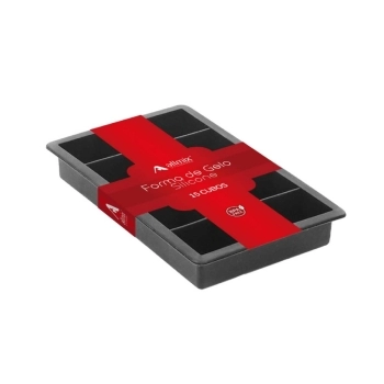 Utensílio Forma de Gelo 15cm Silicone 15 Cubos Médio - Preto